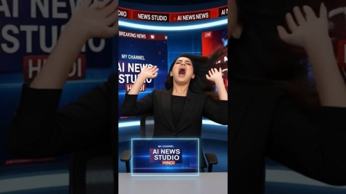 Breaking News Dekho Is Anchor ko Achanak Kya Ho Gaya | Ai News Studio Hindi #breakingnews #hindinews
