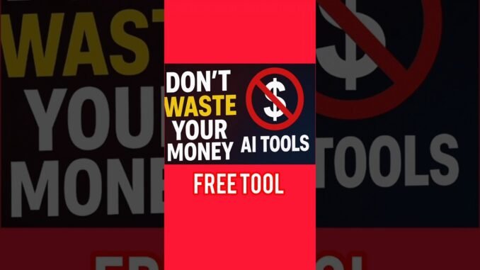 Don’t Waste Money on AI Tools | Use These FREE AI Tools First#viral #trending