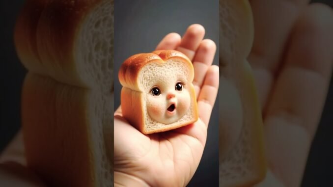 Eating Bread with RELAXING ASMR AI Sounds #shorts #asmr #ytshorts