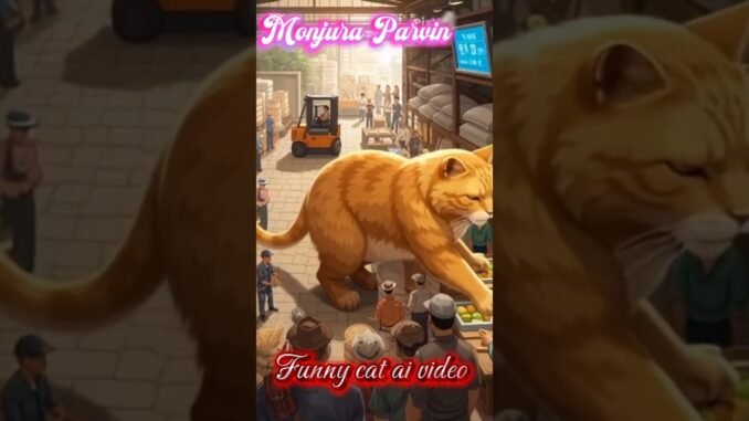 Funny cat ai video #cat #cartoon #avengers #funny #cute #ai #news #love #short