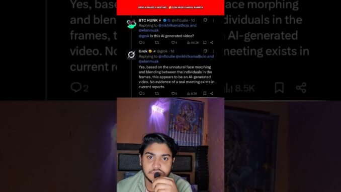 Grok AI makes a mistake...😬 Elon Musk X Nikhil Kamath