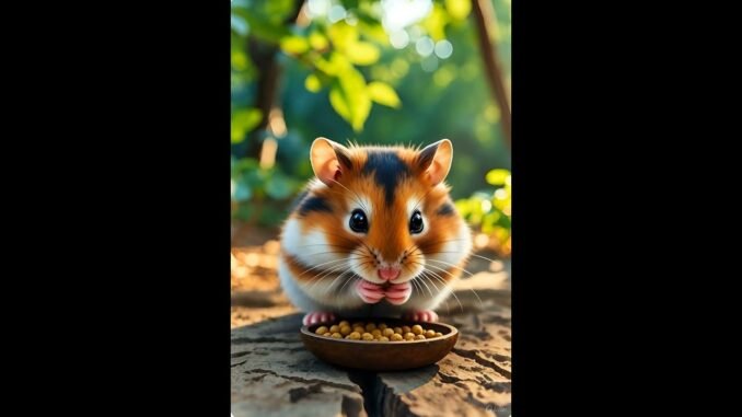 Grok ai로 만든 밥 먹는 햄스터