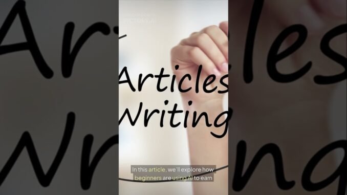 How Beginners Are Using AI to Create Online Income