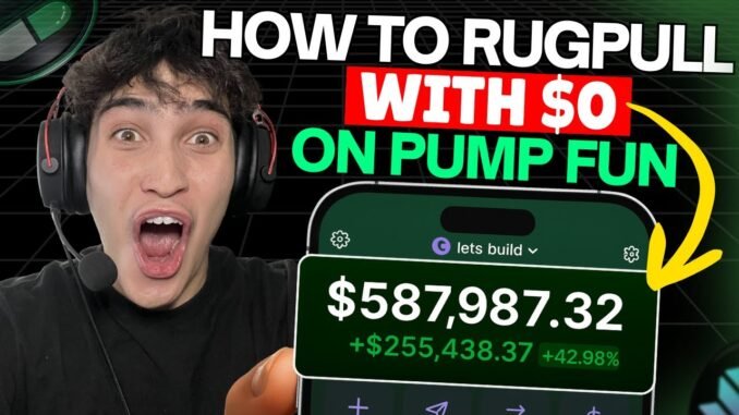How To Rug Pull With $0 On Pump Fun (NEW SPEED METHOD)