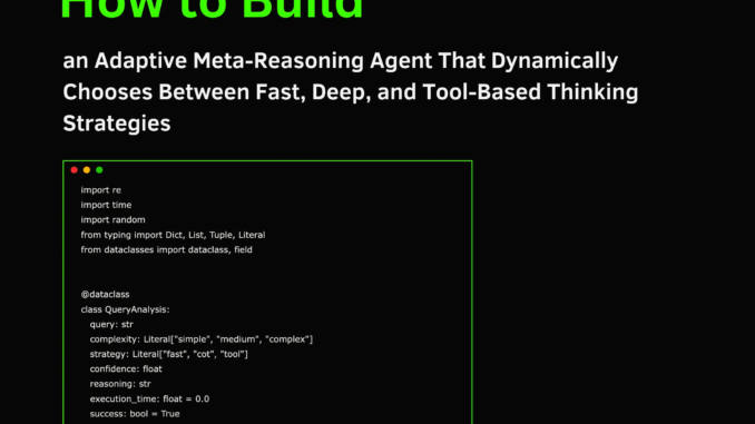 How to Build an Adaptive Meta-Reasoning Agent That Dynamically Chooses How to Build an Adaptive Meta-Reasoning Agent That Dynamically Chooses Between Fast, Deep, and Tool-Based Thinking Strategies