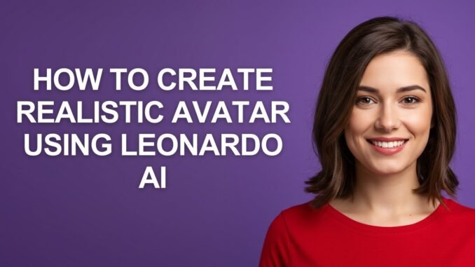 How to Create Realistic Avatar Using Leonardo Ai - AshleyHowTo