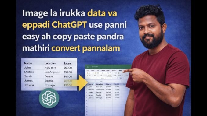 Image to Text & Excel Using ChatGPT 🤯 | AI Tutorial for Beginners
