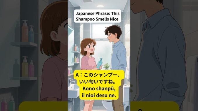 Japanese Phrase: This Shampoo Smells Nice#japanese #listening #nihongo#ai #beginners
