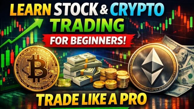 Learn Stock & Crypto Trading for Beginners | Trade Like a Pro Step by Step