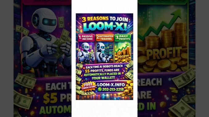 Loom-x AI trading software Passive crypto income Free Consultation 202-213-2218 Signup @ Loom-x.info