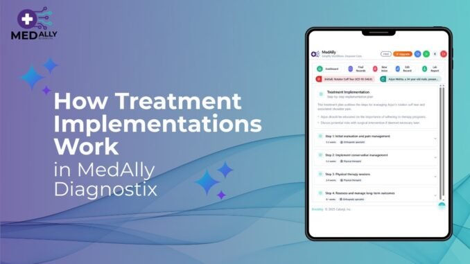MedAlly Guides: How Treatment Implementations Work in MedAlly Diagnostix #differentialdiagnosis #ai