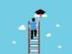 Person on a ladder reaching for a graduate hat as the adoption of generative AI has outpaced workforce capability, prompting OpenAI to target the skills gap with new certification standards.