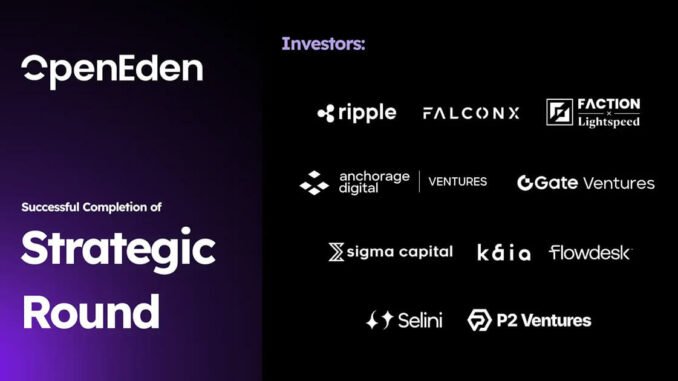 OpenEden Closes Strategic Funding as RWA Market Surges; Ripple and Anchorage Digital Ventures Among Backers