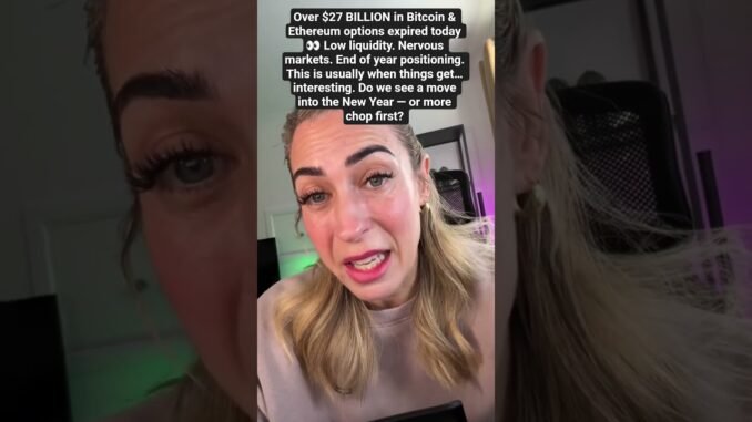 Over $27 BILLION in Bitcoin & Ethereum options expired today 👀