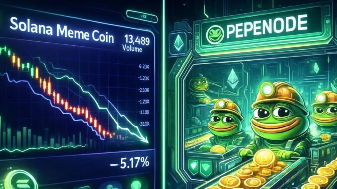 Solana Meme Coin Volume Hits 2-Year Low as Traders Eye Solana Meme Coin Volume Hits 2-Year Low as Investors Turn to PEPENODE's $2.2M Presale.