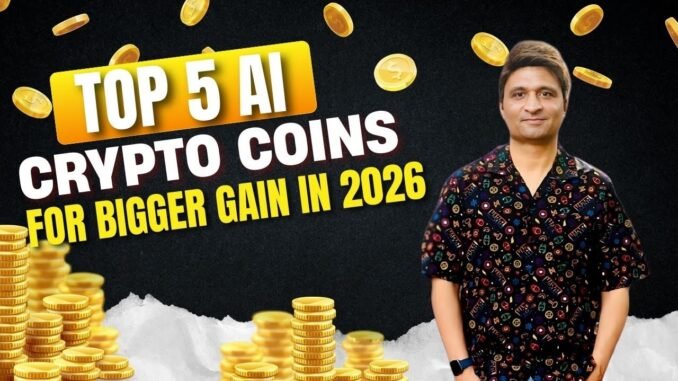TOP 5 AI CRYPTO COINS FOR BIGGER GAIN IN 2026 #aicrypto #CRYPTO