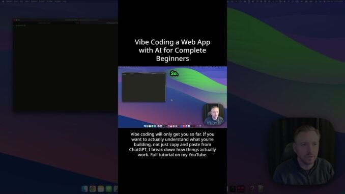 Vibe Coding a Web App with AI for Complete Beginners
