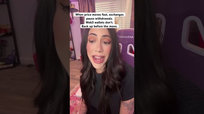 When price moves fast, exchanges pause withdrawals.Web3 wallets don’t.Back up before the move. #xrp