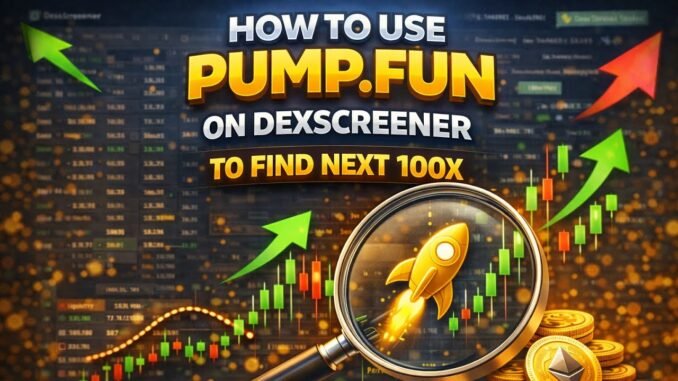 Yadda are aiki da pump fun a Dexscreener to Find next 100x