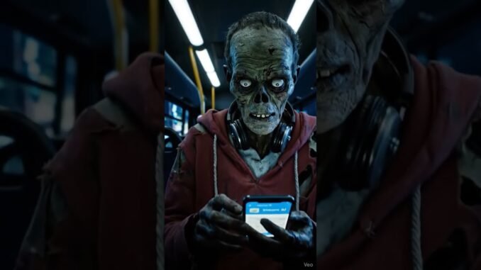 Zombie tour bus loses its guide… but finds Votura AI 🧟‍♂️🚌📱