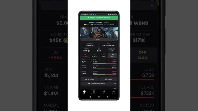 trading memecoin bsc network #shorts #dexscreener #memecoin #tradingcuan