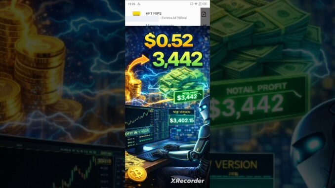 $0.52 → $3,442 in 1 Hour 🤖 AI MT5 Trading Bot #AITradingBot #ForexBot #CryptoTradingBot
