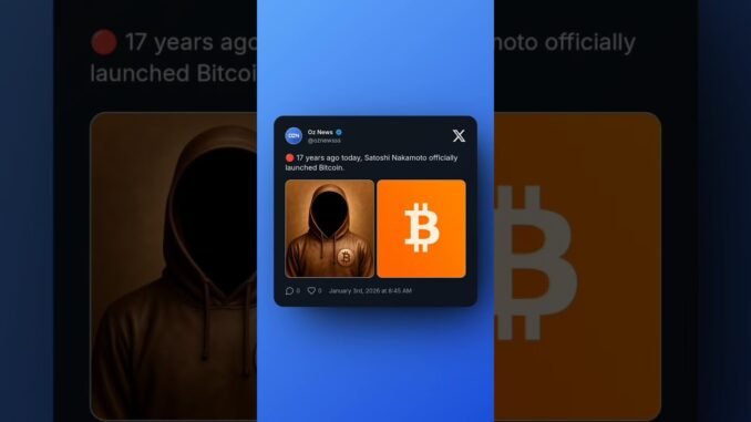 🔴 17 years ago today, Satoshi Nakamoto officially launched Bitcoin. #news #trending #btc #crypto