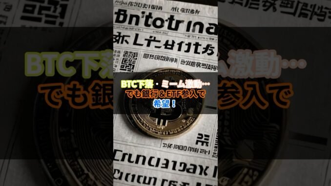 1月9日仮想通貨 ニュースまとめ#仮想通貨 #CryptoNews #BTC #Bitcoin #ETH #XRP #JPモルガン #ETF #ミームコイン #初心者