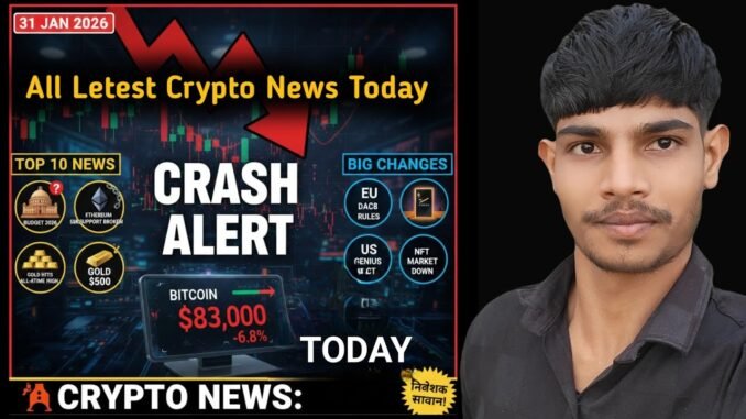 31 jan 2026 : All Letest Crypto News Today in hindi | Bitcoin Crash & Budget 2026 Crypto Update !