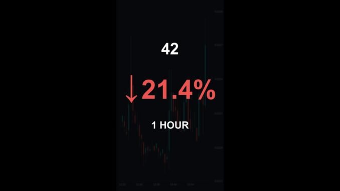 42 is down 21.4% in 1 hour!⚡January 29, 2026 | #42 #coins #altcoins #crypto #cryptonews #shorts