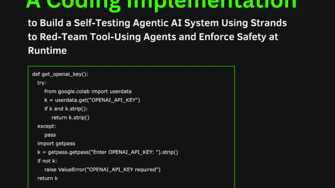 A Coding Implementation to Build a Self-Testing Agentic AI System Using Strands to Red-Team Tool-Using Agents and Enforce Safety at Runtime