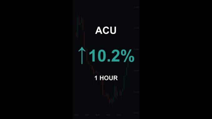 ACU is up 10.2% in 1 hour!⚡January 22, 2026 | #acu #coins #altcoins #crypto #cryptonews #shorts