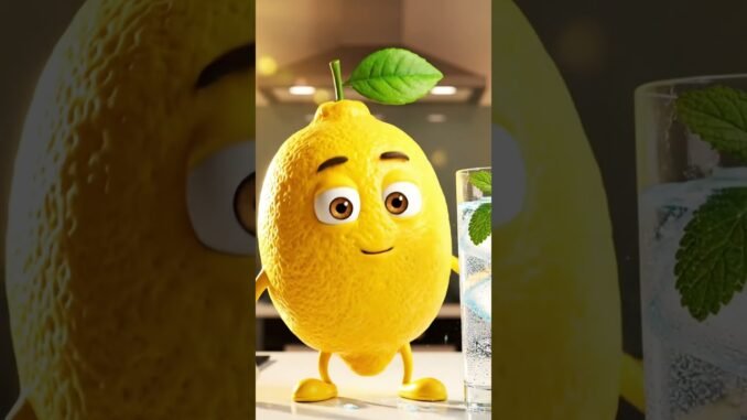 AI video "नमस्ते दोस्तों! मैं हूँ नींबू 🍋खट्टा जरूर हूँ… #news#facts #comedy #cartoon #video #animat