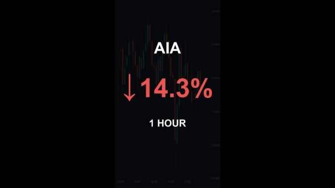 AIA is down 14.3% in 1 hour!⚡January 31, 2026 | #aia #coins #altcoins #crypto #cryptonews #shorts
