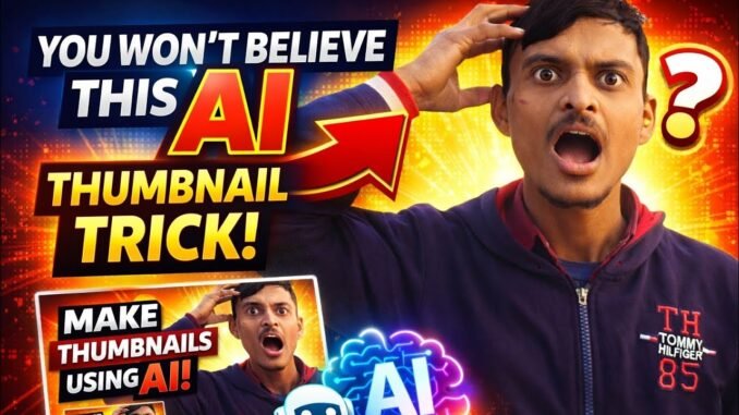 Beginners के लिए AI Thumbnail Tutorial | YouTube Growth Trick.#aivideo