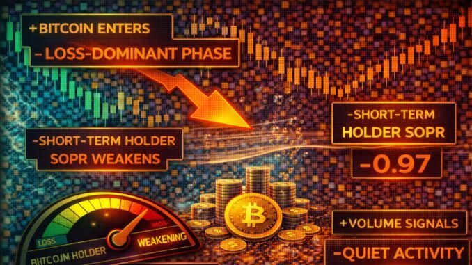 Bitcoin Enters Loss-Dominant Phase: Short-Term Holder SOPR Weakens