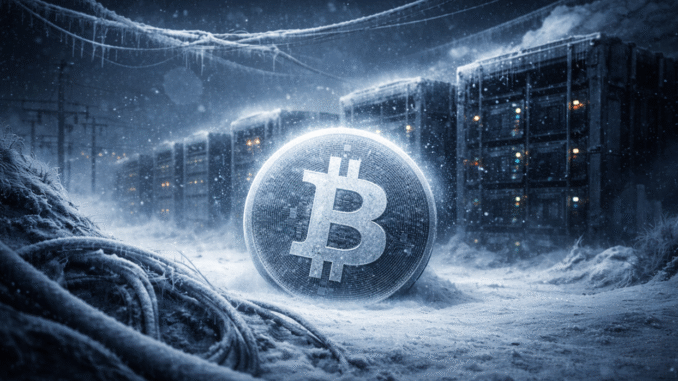 Bitcoin Hash Slips As US Cold Snap Downs 60% Of Bitcoin Mining
