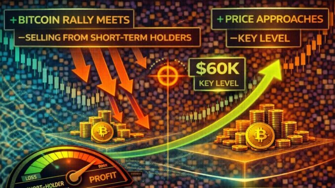 Bitcoin Rally Meets Selling From Short-Term Holders: Price Approaches Key Level