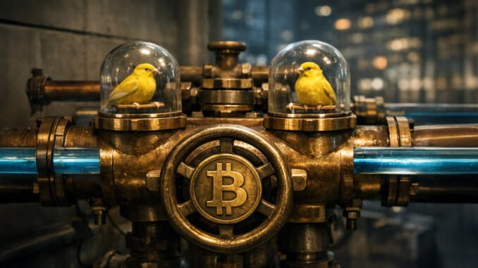 Bitcoin’s coal mine canaries are starting to chirp with specific Bitcoin’s coal mine canaries are starting to chirp with specific alarms already signaling a market shift