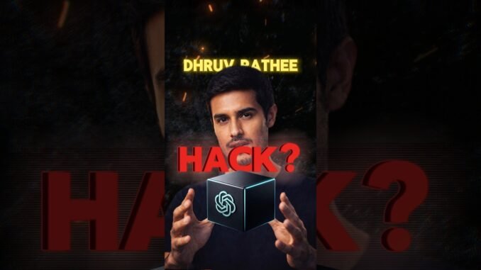 ChatGPT Wants To Become Dhruv Rathee! 😱