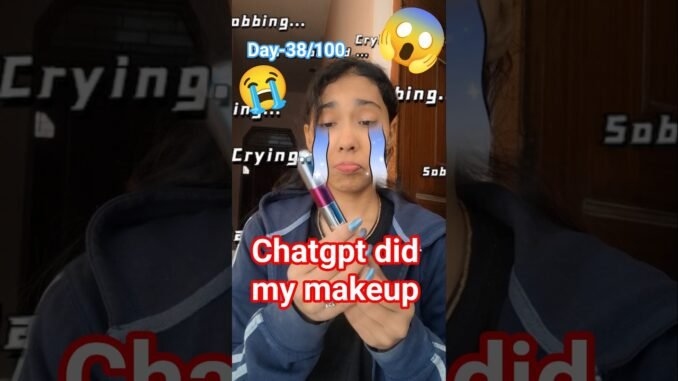 ChatGPT did my makeup look😭😳#dailyvlog #ytshorts #chatgpt #makeupchallenge #grwm #chatgptdidmymakeup