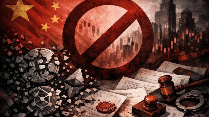 China bans real-world asset tokenization, classifying it as illegal finance