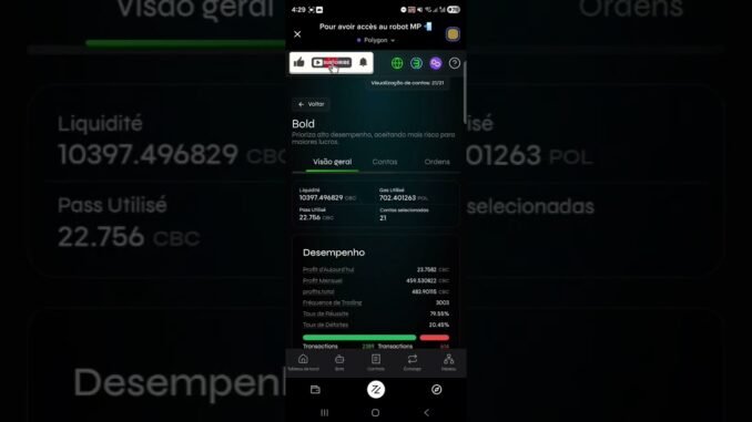 Combien j’ai fais en 16 jours ? #trading #metamask #crypto #polygon #investissement #bot #web3
