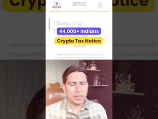 Crypto Tax Notice | Crypto Tax Notice in India | Crypto News Today by Global Rashid