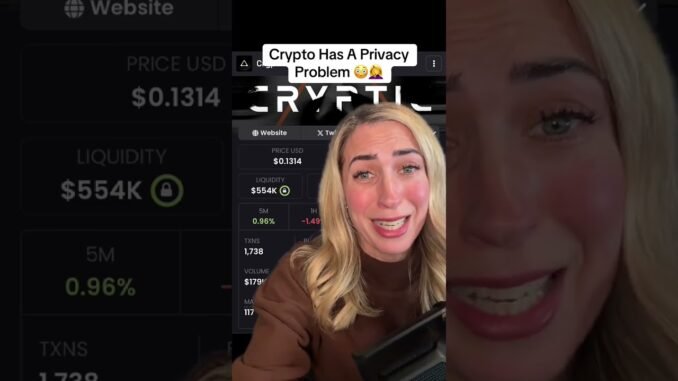 Crypto has a privacy problem $CT #cryptonews #web3 #cryptic #aicrypto #privacy