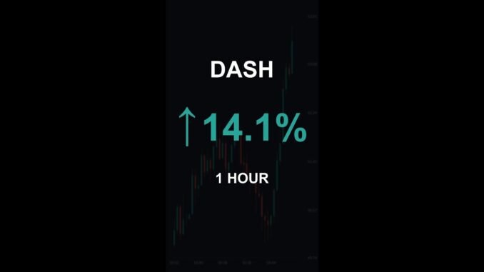 DASH is up 14.1% in 1 hour!⚡January 13, 2026 | #dash #coins #altcoins #crypto #cryptonews #shorts