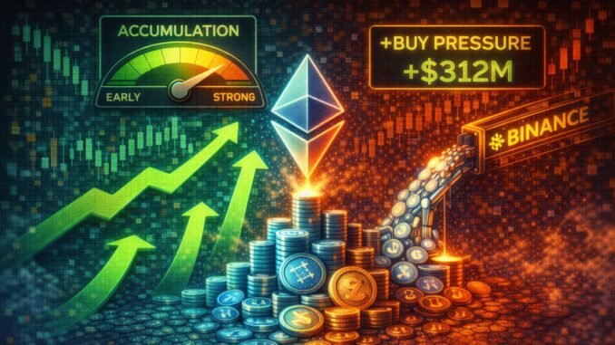Ethereum Shows Early Accumulation Signals As Binance Buy Pressure Intensifies