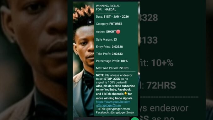 FOR TODAY; 31st Jan 2026, LATEST VIRAL CRYPTO SIGNAL. #Crypto, #Bitcoin, #Altcoin, #CryptoNews