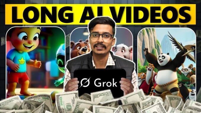 Grok ai Tutorial | Long AI videos with Grok Ai | Unlimited free Ai cartoon stories