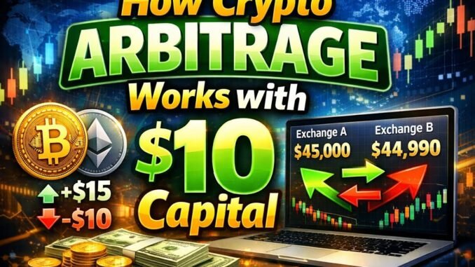 How Crypto Arbitrage Works With $10 | Beginner-Friendly Guide